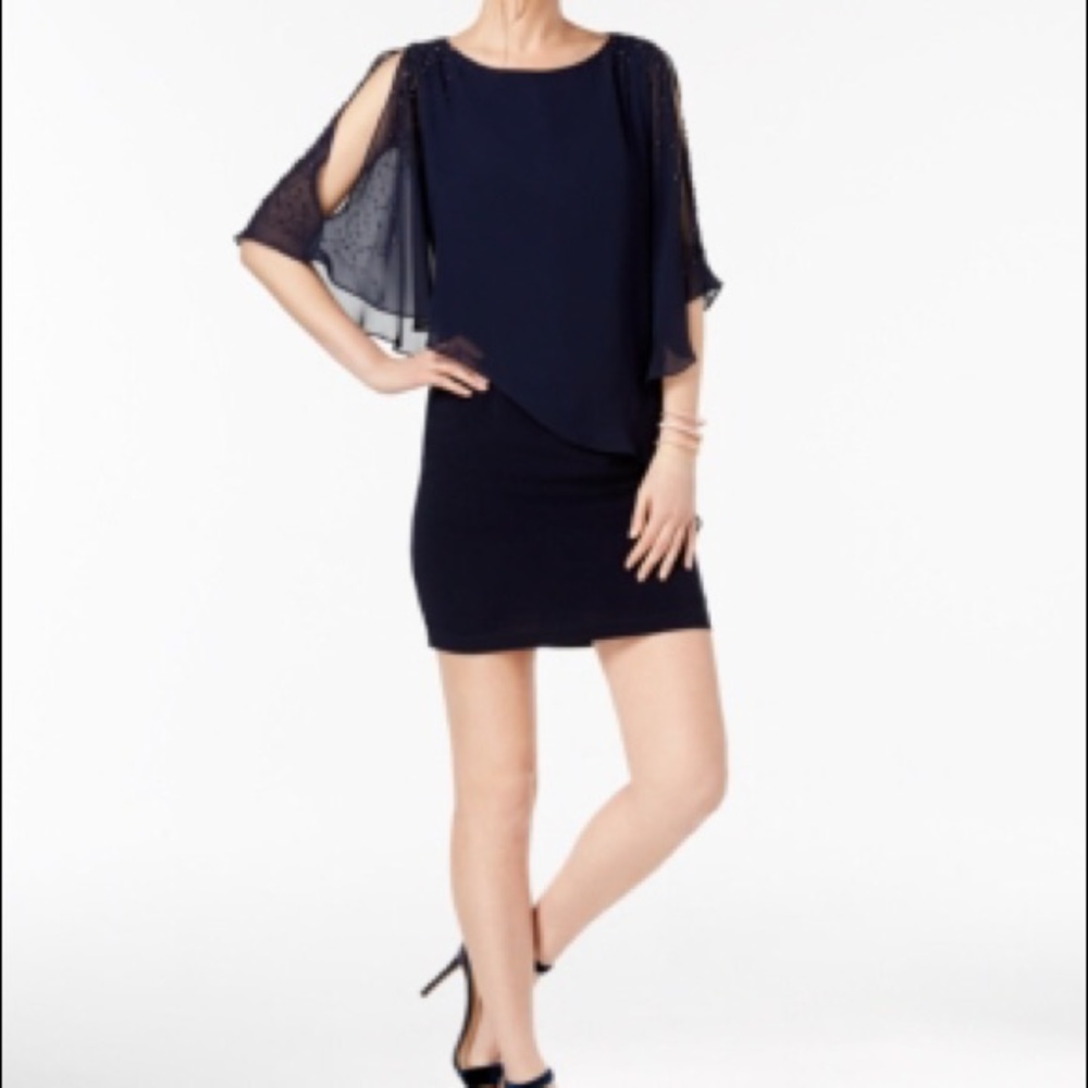 NWT X by Xscape Capelet Sheath Dress NI STORES